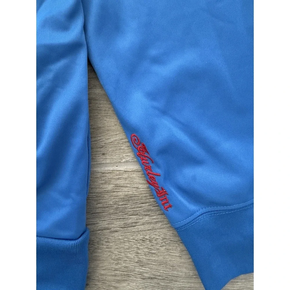 Hurley Royal Blue Zip Up Track Jacket With Red Trim Size Large *Read Description